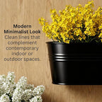 LaLaGreen Wall Planter Black Metal Wall Hanging Decor - Image 6