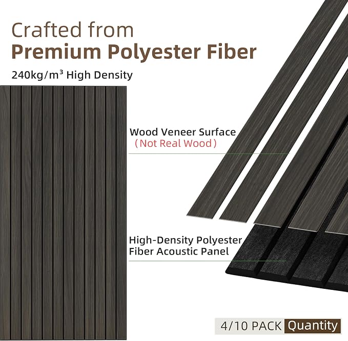 TO-TH Wood-Look Acoustic Wall Panels, 10 Pack 47.2” x 23.6” Acoustic Panels - Image 2