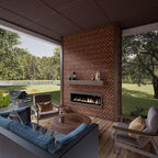 EverStone Herringbone Faux Brick Panel, 46 1/2"W x 25 1/4"H x 1"D, Cabernet - Image 12