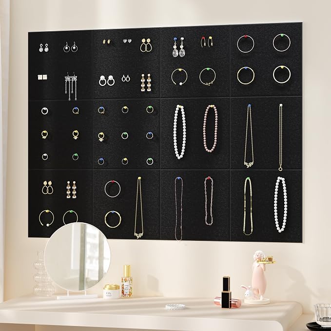 Neatsure Large Cork Board for Wall, 12 Panels Felt Tiles Tack Push Pin Board - Image 6