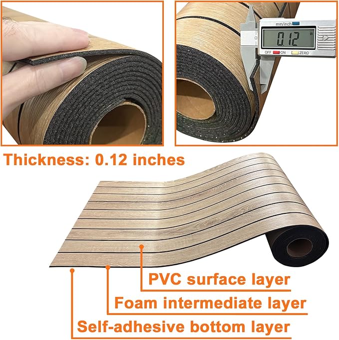 YLL YLL PVC Slat Wall Panel Peel and Stick 236"x 15.7" Faux Oak Grain Wood Slat - Image 7