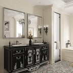 Silver Bathroom Mirror, 30x36 Inch Beveled Silver Vanity Mirror - Image 6