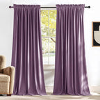 NICETOWN Lavender Purple Velvet Curtains 84 inches Long by NICETOWN