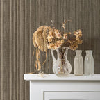 Tempaper Metallic Bronze Faux Grasscloth Removable Peel and Stick Wallpaper - Image 2
