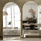 GLSLAND-34x76 inch Wall Mount Arched Full Length Mirror-Aluminum Alloy Frame - Image 6