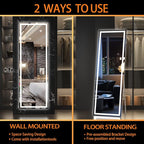 Hasipu Full Length Mirror with Lights, Full Body Dressing Standing, Hanging - Image 5
