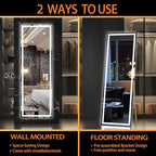 Hasipu Full Length Mirror with Lights, Full Body Dressing Standing, Hanging - Image 9
