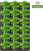 Hanging Planting Grow Bags, 18 Pockets Hanging Vertical Wall Planter Wall - Image 2