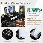 practicalWs Glossy Marble Wall Paper Granite Black/Grey Kitchen Countertop - Image 2