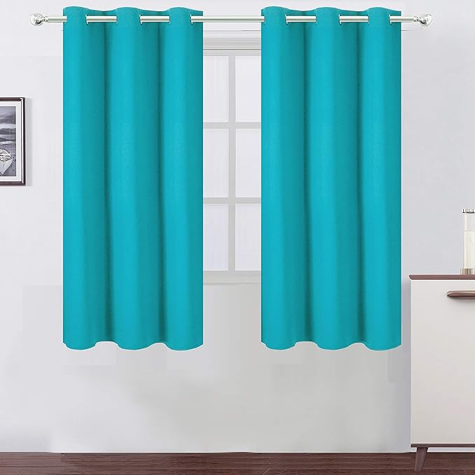LEMOMO Teal Blackout Curtains 34 x 63 Inch Length/Set of 2 Curtain by Lemomo