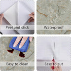 Cyan Glossy Marble Contact Paper Peel and Stick Countertops Self Adhesive - Image 9