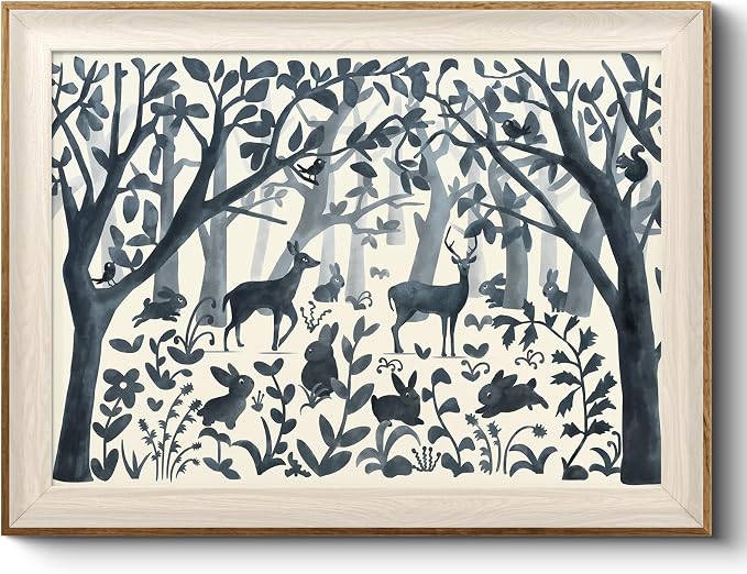 VIYYIEA Framed Wall Art for Living Room, Forest Canvas Prints Vintage Home Decor by VIYYIEAART