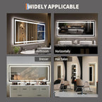 LED Bathroom Mirror 60 x 24 inch, Lighted Bathroom Vanity Mirror - Image 5