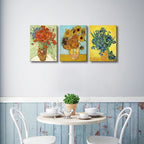 Wieco Art 3 Panels Canvas Prints of Vincent Van Gogh Paintings Reproduction Red - Image 4