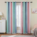 XiDi Pink Grey Girls Curtains for Bedroom, Childs Room Wall Decor Curtain by Addsomecolortolife