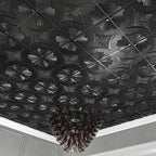 Art3d Drop Ceiling Tiles 24x24 in Black, 3D Wainscoting Panels Glue Up 2x2 - Image 3