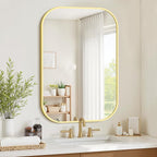 Bathroom Mirror for Wall, HD Reflection Shatterproof Mirror for Living Room by Unknown