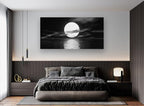 Cao Gen Decor Art S06475 Wall Art Canvas Sea White Full Moon in Night Picture - Image 4