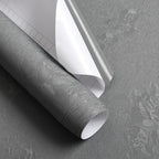 Erfoni 118"x17.7" Gray Peel and Stick Wallpaper Thicken Floral Embossed Contact - Image 9