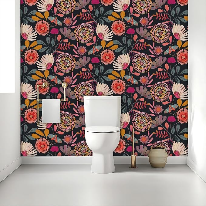 Wallpaper Peel and Stick Floral Wall Paper Removable Waterproof - Image 7