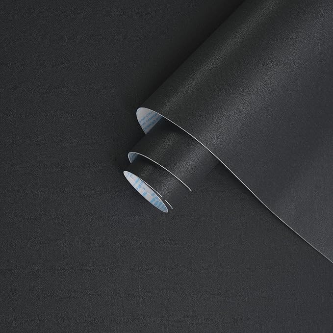 Dimoon 17.7''x118'' Peel and Stick Wallpaper Dark Grey Contact Paper by DIYYOURMOON
