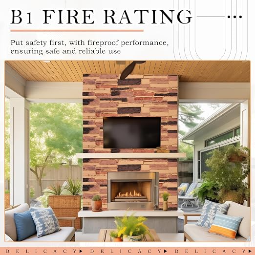 2 Pack Faux Stone Panels Interior 45.6''l x 11.8''h x 0.98''d Faux Siding - Image 6