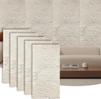 5-Pack 3D Faux Stone Wall Panels, PU Cement-Texture Wainscoting Panels by Unknown