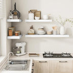 Vivelove White Floating Shelves Over Toilet, 24/36/48/55 Inch X 12 Deep Shelves - Image 6