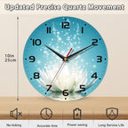 Magic Lotus Flower Vintage Wooden Silent Non-Ticking Battery Operated Arabic - Image 2