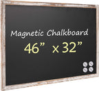 Magnetic Chalkboard Black Board 46 x 32, Extra Large Chalk Board Blackboard by Justdowhatyouwanttodo