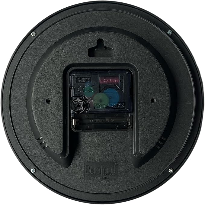 Bernhard Products Black Wall Clock Silent Non Ticking 8 Inch Quality Quartz - Image 2