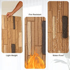OUZUGIE 4 PCS Faux Stone Wall Panel 47.2’’ x 23.6’’ Interior Exterior Wall - Image 4