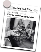 iHery Unframed Trendy NewsPaper Black Wall Art Prints Set of 1, 12x16in Canvas by iHery