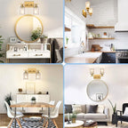 ShineTech 2-Light Gold Bathroom Vanity Fixtures, Modern Wall Lighting - Image 6