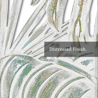 XIAOAIKA Boho Hand-Carved Wood Wall Art Decor, 35.5" Tropical Leaf Design - Image 5