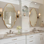 Scalloped Mirror for Bathroom by Fahomissenjoylifeincomfort