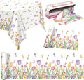 Kochorie 100 Ft x 54 Inch Spring Flower Tulip Tablecloth Roll Plastic Floral by Kochorie