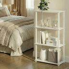 Furinno Turn-S-Tube Storage Shelves, 4-Tier Book Shelf, Corner Shelf, Toolless - Image 4