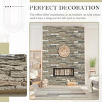 2 Pack Faux Stone Panels Interior 45.6''l x 11.8''h x 0.98''d Faux Siding - Image 6