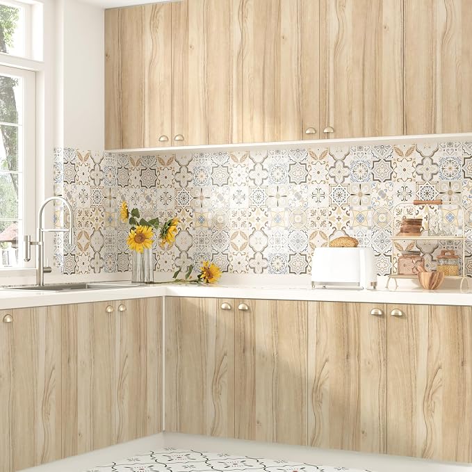 WESTICK Light Wood Grain Contact Paper Peel and Stick Countertops Waterproof - Image 4