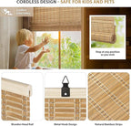 LazBlinds Cordless Bamboo Blinds, Roll Up Shades - Image 2