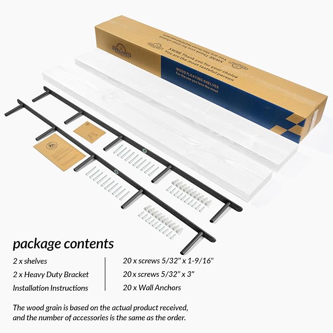 Floating Shelves 72 Inch Long 8" Deep Set of 2, Heavy Duty Wood Wall Mounted - Image 7