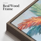 Framed Colorful Coastal Palm Tree Wall Art Bedroom, Large Pop Art Coastal - Image 5