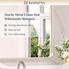 Keonjinn 32 x 36 Inch Brushed Nickel Bathroom Mirrors - Image 4
