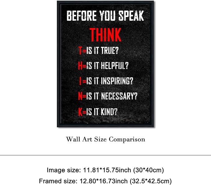 Pyradecor Black Framed Wall Art Inspirational Poster Canvas Prints Motivational - Image 5