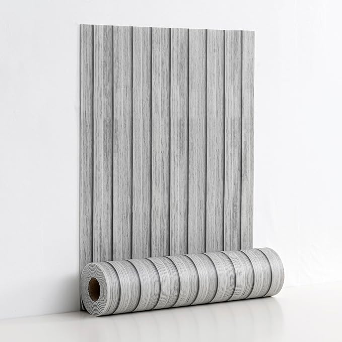 Haimin Wood Grain Slat Wall Panels Peel and Stick Faux Wood Thick Wallpaper - Image 9