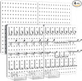 Peg Board, Includes 4 Pack White Peg Board Panels by Hogurity