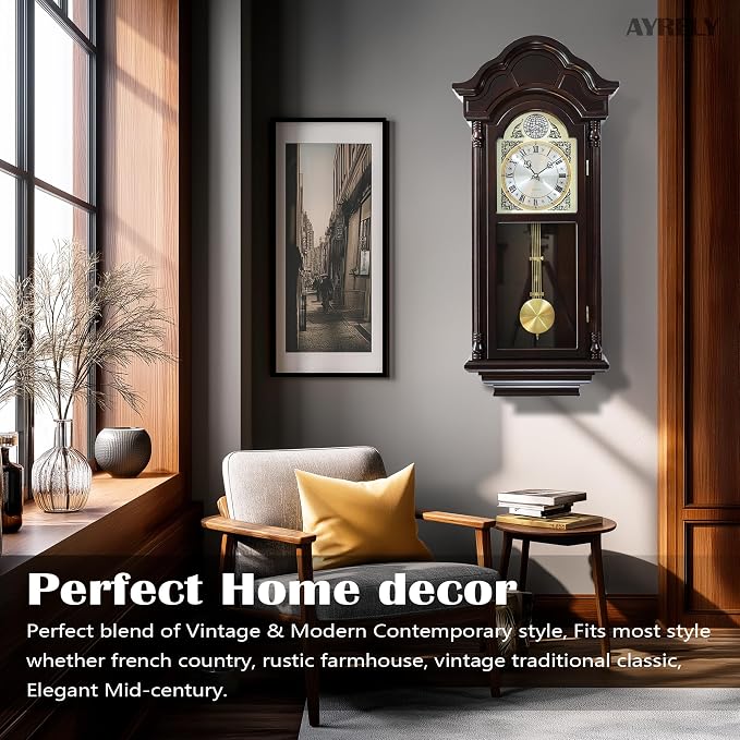 AYRELY® 36IN Big Grandfather Vintage Wall Clock - Image 3