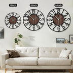 Maxstar Round Wall Clock for Living Room Decor Battery Operated Non Ticking - Image 3