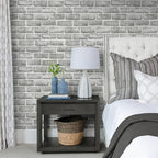 Guvana 17.3" x 394" Grey Brick Wallpaper Peel and Stick 3D Brick Contact Paper - Image 8